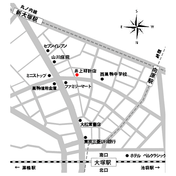 井上時計店の地図