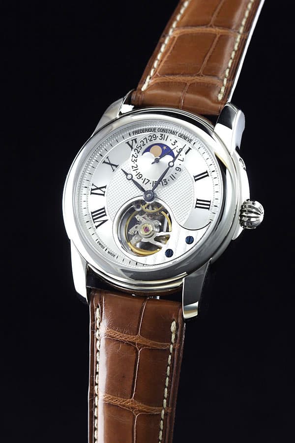 内部点検済 FREDERIQUE CONSTANT フレデリックコンスタント マニュファクチュール ハートビート FC935X4H6 FC-935MC4H6 ムーンフェイズ シルバー SS ステンレス 純正ベルト 純正尾錠 メンズ 自動巻き【6ヶ月保証】【腕時計】