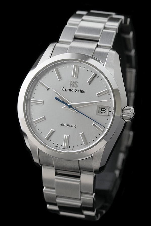 グランドセイコーSBGR307 自動巻き メンズ腕時計,ステンレススチールケース,シルバーのダイヤル,ステンレススチールのトリプルリンクバンド