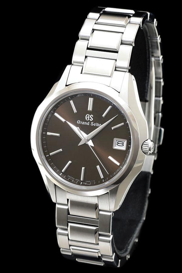 SBGV237 グランドセイコー クォーツ メンズ腕時計,ステンレススチールケース,ブラウンダイヤル,ステンレススチールバンド