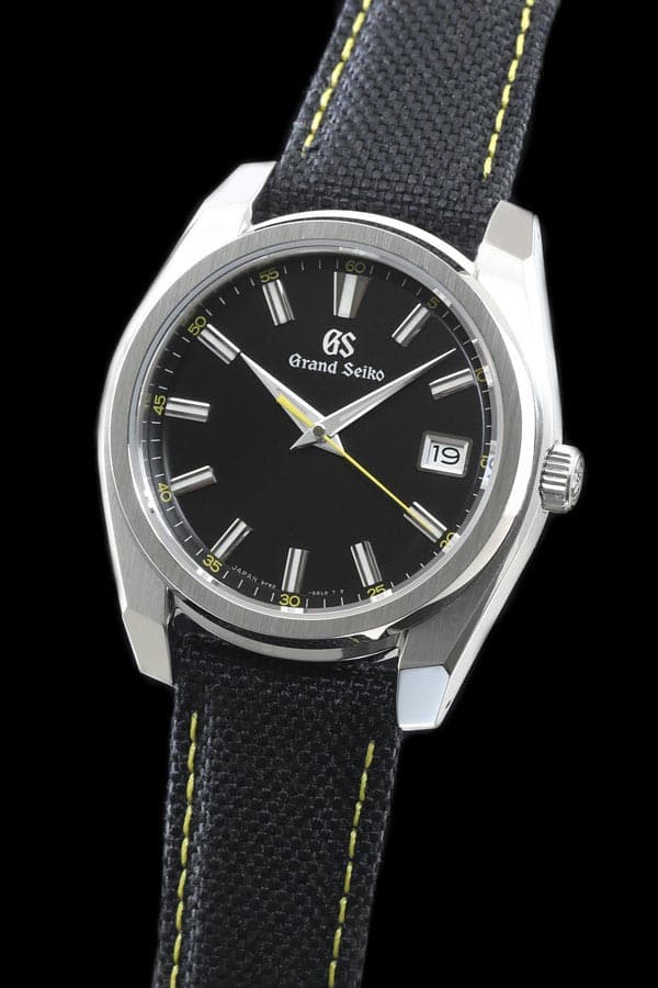 SBGV243 グランドセイコー クォーツ メンズ腕時計,ステンレススチールケース,ブラックダイヤル,ブラックのナイロンバンド
