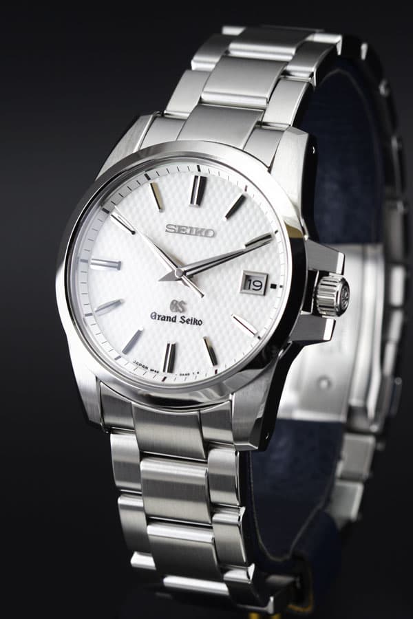 SBGX053 グランドセイコー クォーツ メンズ腕時計,ステンレススチールケース,ホワイトダイヤル,ステンレススチールのトリプルリンクバンド