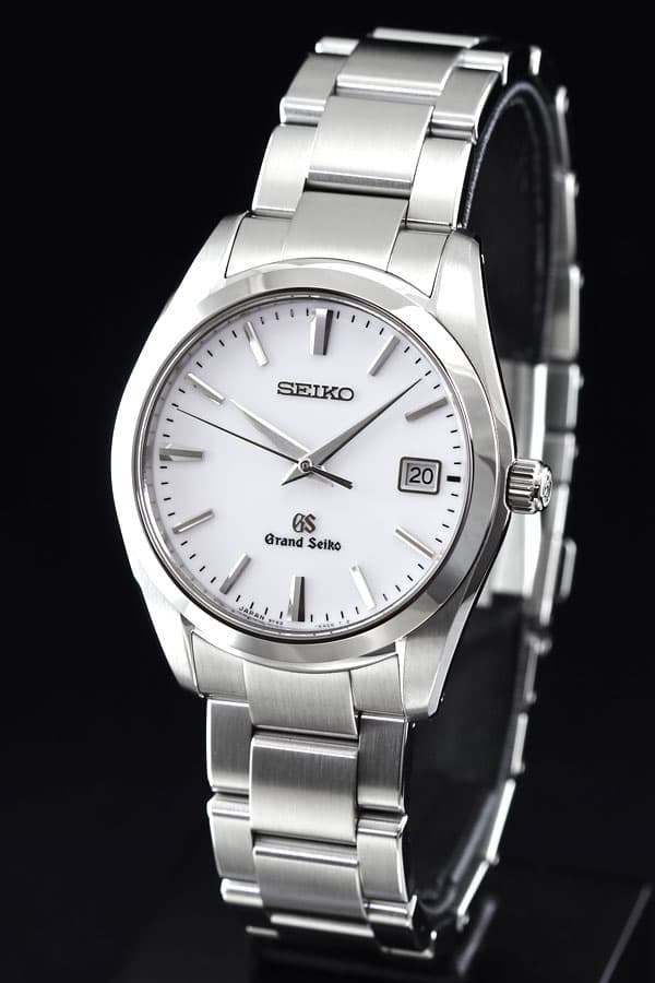 SBGX059 グランドセイコー クォーツ メンズ腕時計,ステンレススチールケース,ホワイトダイヤル,ステンレススチールのトリプルリンクバンド