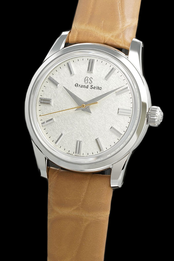 グランドセイコー SBGW281 手巻き メンズ腕時計,ステンレススチール ケース,シャンパンゴールドのダイヤル,クロコダイルのバンド