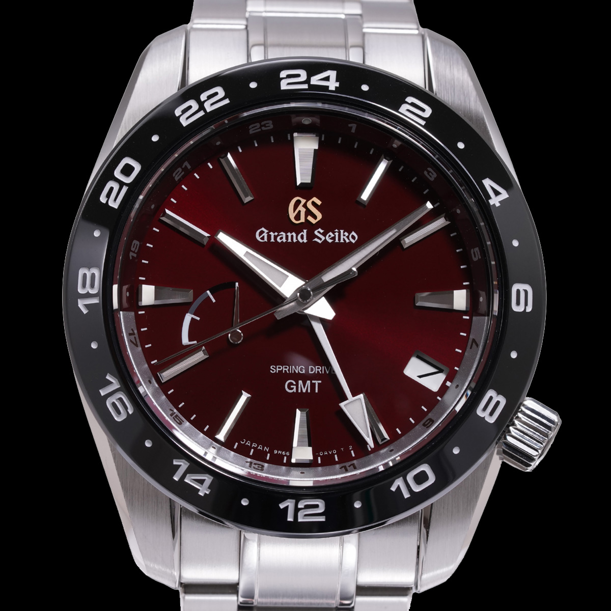 グランドセイコー SBGE305 スプリングドライブGMT,正面のクローズアップ