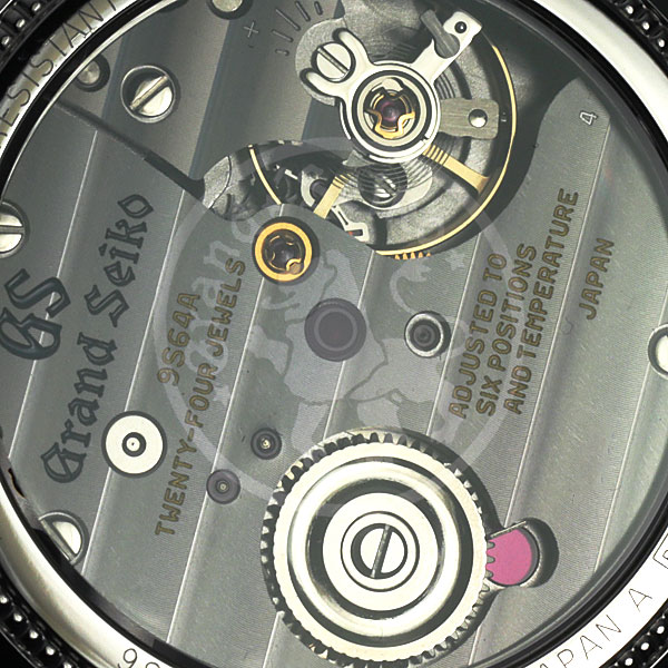 グランドセイコー SBGW285 手巻き メンズ腕時計 裏蓋ガラスの獅子の紋章