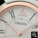 セイコー クレドール GSAS938 リネアルクス レディースウォッチ 正面のアングル、ステンレススチールスチール+18Kピンクゴールドケース。