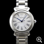 セイコー クレドール GSAS939 リネアルクス レディースウォッチ 正面のアングル、ステンレススチールスチールケース。