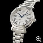 セイコー クレドール GSCE997 リネアルクス レディースウォッチ 右斜め上からのアングル、ステンレススチールスチールケース。