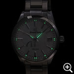 グランドセイコーSBGA299 スプリングドライブ メンズ腕時計の針、インデックスのルミブライト