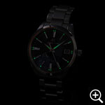 グランドセイコー SBGA301 スプリングドライブ メンズ腕時計の針、インデックスのルミブライト