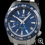 グランドセイコー SBGE255 スプリングドライブGMT メンズ腕時計 ダイヤルのクローズアップ