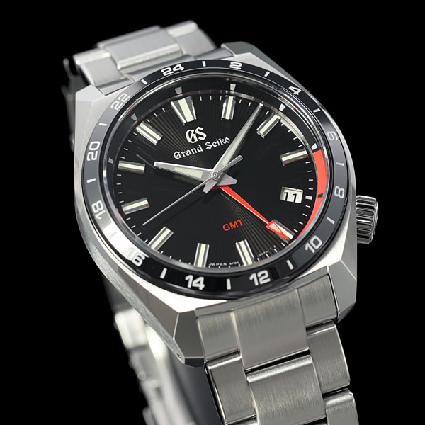 グランドセイコー SBGN019 GMTクォーツ メンズ腕時計 左斜めからのアングル
